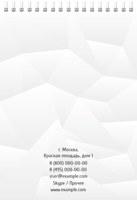 Вертикальные блокноты A5 - Кристалл Задняя обложка