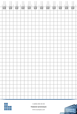 Вертикальные блокноты A6 - Синее здание Внутренний лист