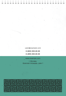 Вертикальные блокноты A4 - Квадраты Задняя обложка