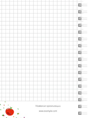 Блокноты-книжки A6 - Заводные фрукты Оборот внутреннего листа