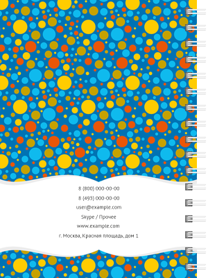 Блокноты-книжки A6 - Цветные пузыри Задняя обложка
