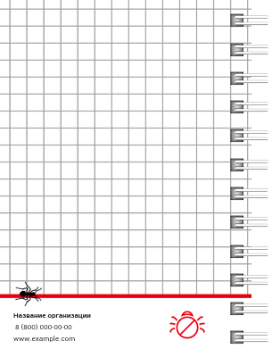 Блокноты-книжки A7 - Жук Оборот внутреннего листа