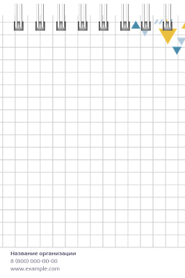 Вертикальные блокноты A7 - Абстракция - треугольная Внутренний лист