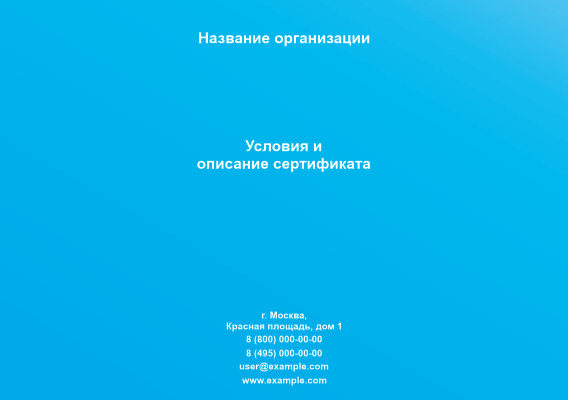 Квалификационные сертификаты A5 - Голубые + Добавить оборотную сторону